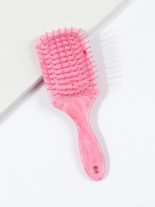 1入組便攜式粉色頭皮按摩髮刷，帶有氣墊，適用於兒童和女性髮刷梳理 - 粉色 - 查看 1