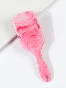 1入組便攜式粉色頭皮按摩髮刷，帶有氣墊，適用於兒童和女性髮刷梳理 - 粉色 - 查看 2