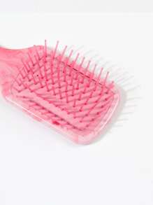 1入組便攜式粉色頭皮按摩髮刷，帶有氣墊，適用於兒童和女性髮刷梳理 - 粉色 - 查看 5