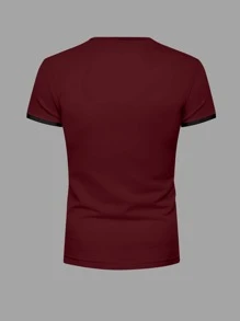 Áo thun nam cài nút nửa trơn - Màu Tím - Xem 2