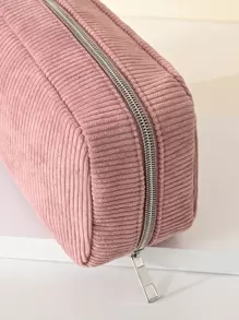 1 chiếc túi đựng mỹ phẩm tối giản thời trang bằng vải nhung kẻ với khóa kéo vàng, dung tích lớn, cầm tay tiện dụng để đựng mỹ phẩm hàng ngày, đồ chăm sóc da và đồ trang điểm du lịch, đồ dùng vệ sinh cá nhân khi đi du lịch, quà tặng, phụ kiện có khóa kéo. Túi đựng đồ trang điểm, túi đựng mỹ phẩm, túi trang điểm, túi đựng đồ trang điểm, túi trang điểm nhỏ, túi đựng mỹ phẩm, dung tích lớn, túi đựng mỹ phẩm lớn, quà Giáng sinh, túi nhỏ, túi quà tặng/túi xách nhỏ, hộp đựng mỹ phẩm, túi mini, túi dung tích lớn, quà tặng Giáng sinh, ý tưởng quà tặng cho phụ nữ, túi, túi đựng mỹ phẩm, đồ dùng du lịch thiết yếu. - Màu đỏ tím - Xem 5