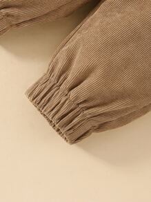 Baby Boy Solid Elastic Waist Trousers - Khaki - View 5