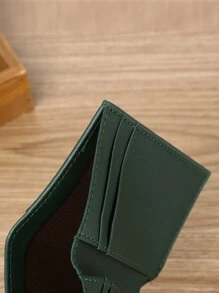 男士金属装饰小钱包礼物父亲超薄轻便便携式现金身份证卡片双折零钱包短钱包小钱包小口袋钱包生日礼物周年纪念情人节情侣女士女孩女士青少年大学生学校学生男士礼品卡夹卡夹钱包名片夹信用卡夹男士钱包迷你钱包钱包钱包卡片钱包 - 綠色 - 查看 4