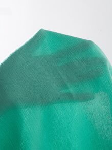 SHEIN VCAY Appliques Backless Guipure Lace Insert Dress - Green - View 7