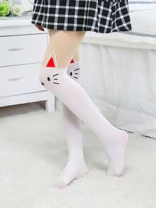 Niñas Medias con estampado de dibujos animados - Multicolor - Ver 2