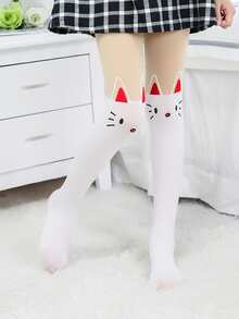 Niñas Medias con estampado de dibujos animados - Multicolor - Ver 4