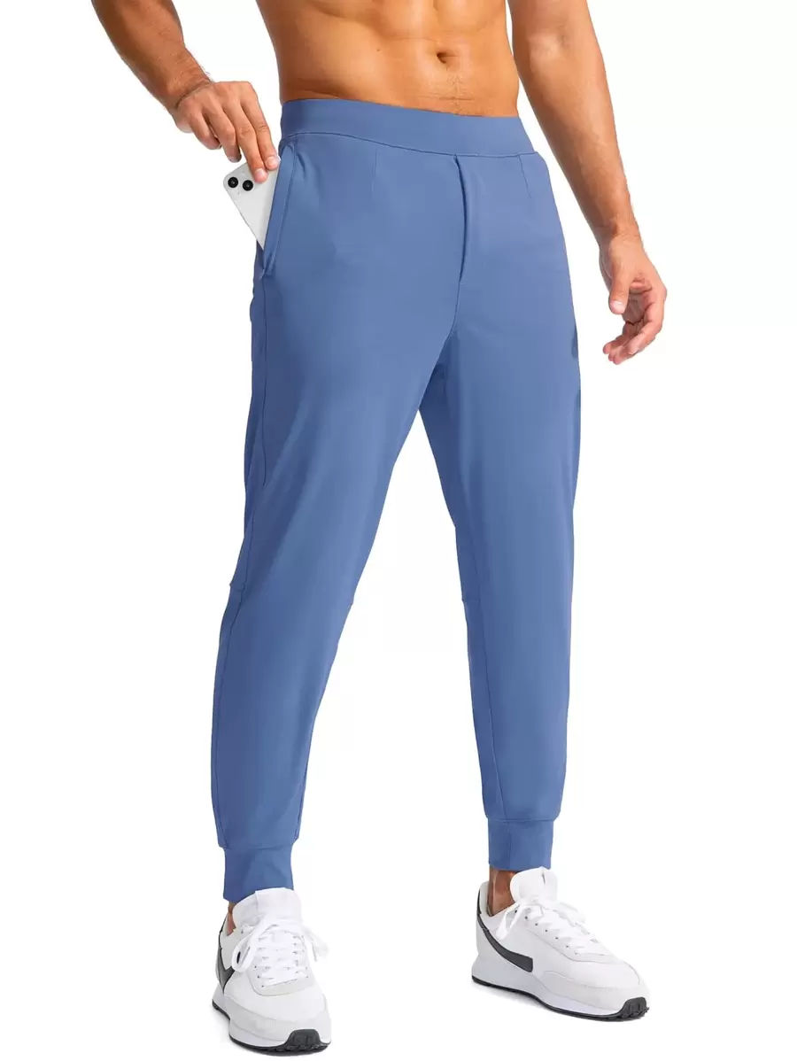 G Gradual Men Solid Slant Pocket Sports Trousers - Blue - View 1