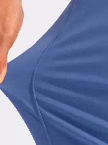 G Gradual Men Solid Slant Pocket Sports Trousers - Blue - View 5