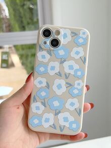 Coque de téléphone portable à motif fleur - Multicolore - Voir 1