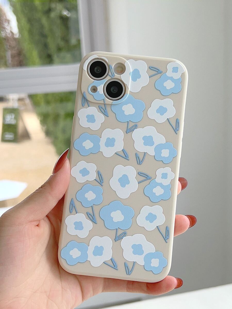Coque de téléphone portable à motif fleur - Multicolore - Voir 1