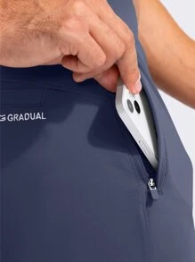 G Gradual Men Slant Pocket Sports Trousers - Dusty Blue - View 4