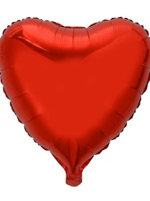 kumozawa 5pcs Set Of Light Blue Heart Shaped Balloons (Straws Not Included) - Red - View 2