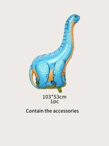 kumozawa 1pc Cartoon Dinosaur Balloon, Cute Creative PE Large Balloon For Party Holiday, Christmas - Blue - View 3