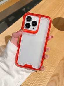 Anti-fall Clear Phone Case Compatible With iPhone15/15Plus/15Pro/15Promax - Red - View 6