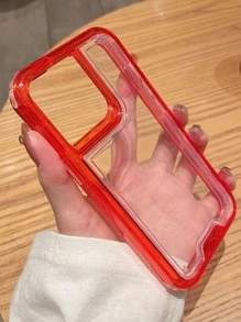 Anti-fall Clear Phone Case Compatible With iPhone15/15Plus/15Pro/15Promax - Red - View 7