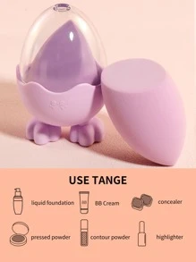2 miếng bọt biển trang điểm với hộp lưu trữ - Màu Lilac Tím - Xem 7