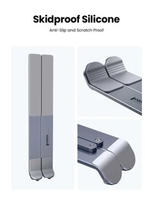 UGREEN Laptop Stand For Desk Adjustable Portable Laptop Riser Computer Aluminum Foldable Notebook Stand Holder Compatible With MacBook Pro Air, HP, , Dell Up To 17.3 Inch - Dark Grey - View 7