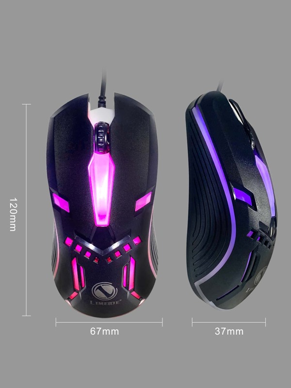 1pc Wired Glowing Gaming Mouse, Computer Mouse SHEIN USA