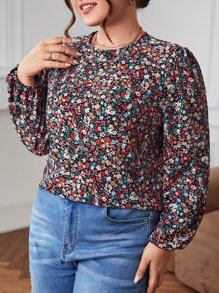 SHEIN Frenchy Áo sơ mi Plus Size Họa tiết hoa Boho - Nhiều màu - Xem 3