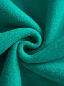 Men Solid Drawstring Pocket Detail Thermal Lined Sweatshirt - Green - View 7