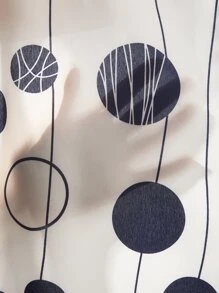 EMERY ROSE Plus Dot Print Batwing Sleeve Top - Blue and White - View 6