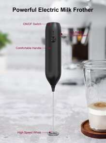 1 pieza Vaporizador de leche recargable a mano eléctrico - Negro - Ver 4