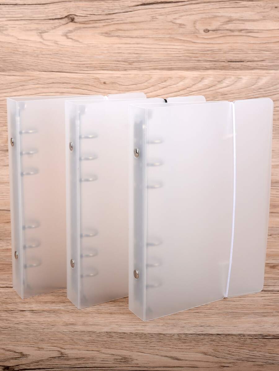 1pc Plain A6 Folder - Clear - View 1
