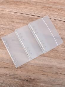 1pc Plain A6 Folder - Clear - View 4
