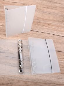 1pc Plain A6 Folder - Clear - View 5