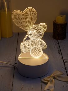 1 pieza Iluminación oso de dibujos animados en forma de - Amarillo - Ver 2