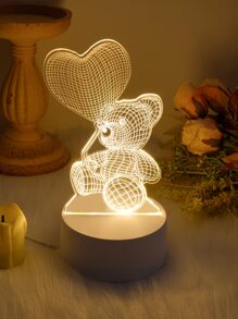 1 pieza Iluminación oso de dibujos animados en forma de - Amarillo - Ver 5