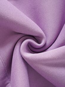 SHEIN EZwear Quần áo thể thao nữ Dây kéo Túi Hoa Loại bướm Giải trí - Màu Lilac Tím - Xem 8
