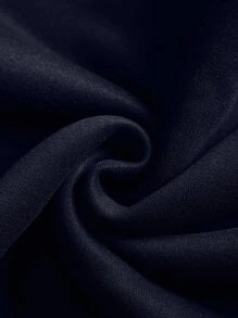 男士雙色抽繩加絨內裏連帽衫 - 藏蓝色 - 查看 5