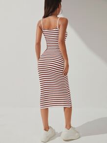 SHEIN PETITE Striped Bodycon Dress - Multicolor - View 2