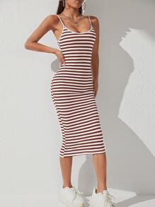 SHEIN PETITE Striped Bodycon Dress - Multicolor - View 5