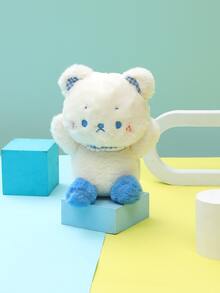 1pc Bear Design Pet Plush Toy - White - View 3