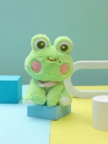 1pc Frog Design Pet Plush Toy - Green - View 3