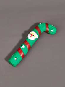 1 قطعة لعبة مضغ صوتية للحيوانات الأليفة بشكل قصبة سكر عيد الميلاد