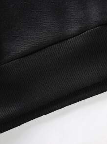 Manfinity LEGND Men Plus Letter & Mountain Print Sweatshirt - Black - View 7