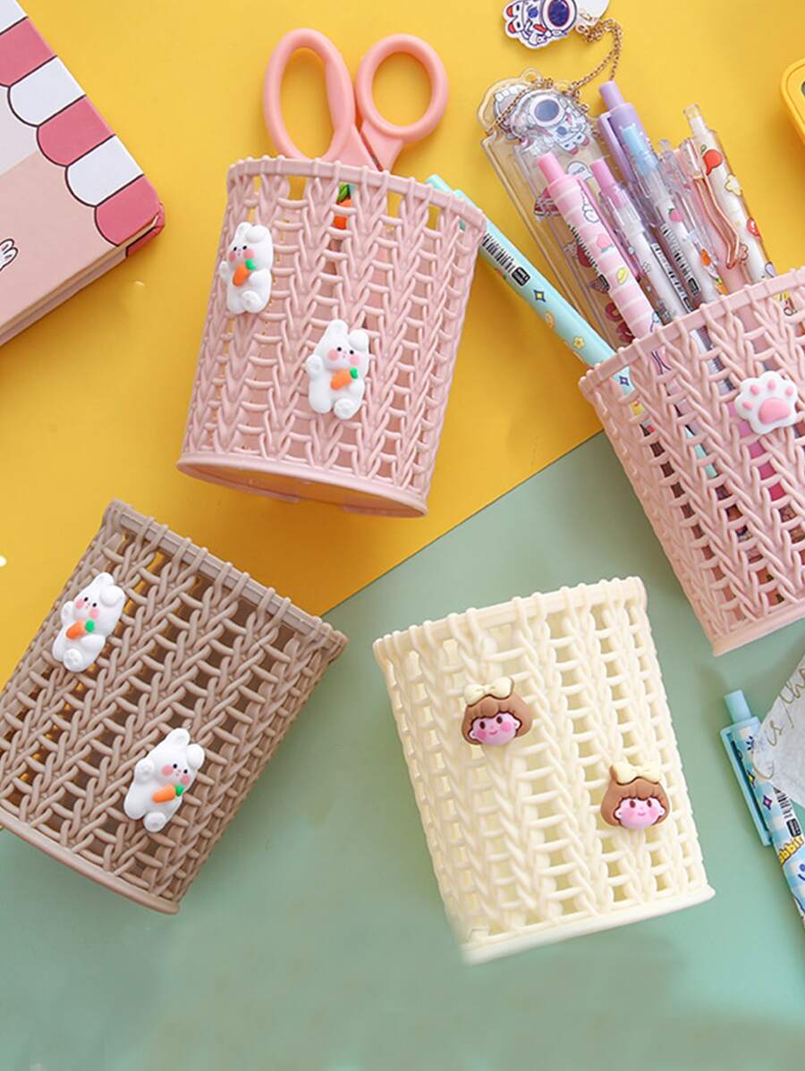 1pc Cartoon Decor Random Pen Holder - Multicolor - View 1