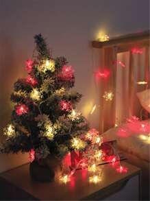 1入組雪花設計10/20/30 LED2/3/4.5M燈簾 - 彩色 - 查看 5