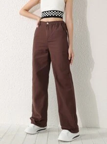 Cô gái tuổi teen Quần legging thẳng - màu nâu - Xem 3