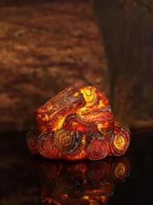 1 pieza Luz de la decoración con diseño de fuego - Amarillo - Ver 1