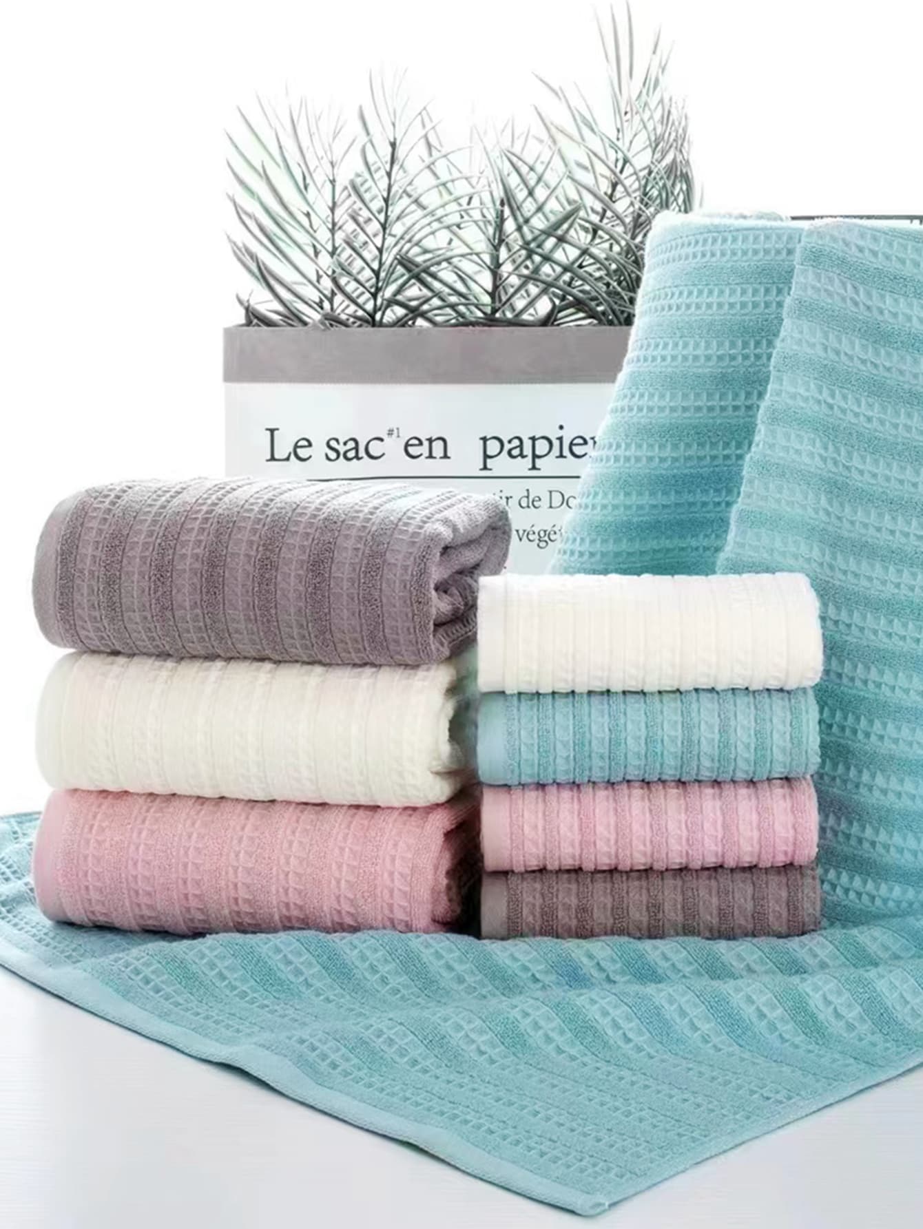 1 pieza Toalla o toalla de baño de color al azar - Multicolor - Ver 1