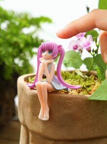 4pcs Figure Design Garden Decoration Craft - Multicolor - View 2