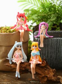 4pcs Figure Design Garden Decoration Craft - Multicolor - View 8