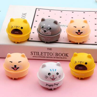 2入組隨機卡通動物圖案寵物追逐玩具