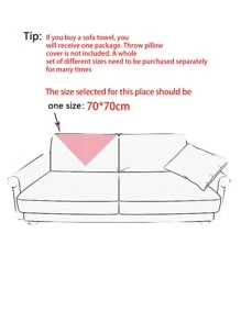 1 cái khăn sofa chắc chắn chống trượt - Màu xám đen - Xem 7