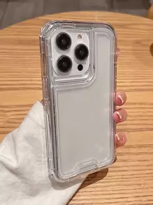 Funda básica de teléfono de Apple, funda de teléfono transparente compatible con iPhone 15/15 Plus/15 Pro/15 Pro Max, resistente al agua, a los golpes y a los arañazos - transparente - Ver 2