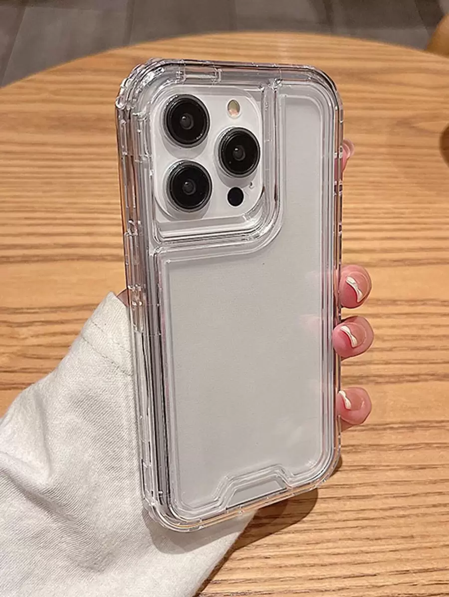Funda básica de teléfono de Apple, funda de teléfono transparente compatible con iPhone 15/15 Plus/15 Pro/15 Pro Max, resistente al agua, a los golpes y a los arañazos